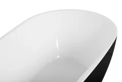 Beliani Kylpyamme Vapaasti Seisova Musta/Valkoinen 173 X 82 Cm Guiana Cheap