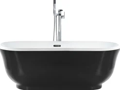 Beliani Kylpyamme Vapaasti Seisova Musta 170 X 77 Cm Tesoro Clearance