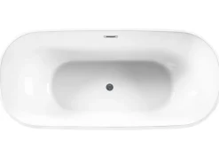 Beliani Kylpyamme Vapaasti Seisova Musta 170 X 77 Cm Tesoro Clearance