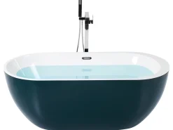 Beliani Kylpyamme Vapaasti Seisova Sinivihrea 170 X 80 Cm Nevis Hot