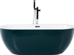 Beliani Kylpyamme Vapaasti Seisova Sinivihrea 170 X 80 Cm Nevis Hot