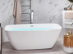 Beliani Kylpyamme Vapaasti Seisova Valkoinen 170 X 78 Cm Mingo Discount