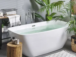 Beliani Kylpyamme Vapaasti Seisova Valkoinen 170 X 78 Cm Mingo Discount