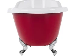 Beliani Kylpyamme Vapaasti Seisova Punainen 153 X 77 Cm Cayman Best