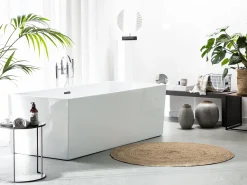 Beliani Kylpyamme Vapaasti Seisova Valkoinen 170 X 81 Cm Rios Outlet