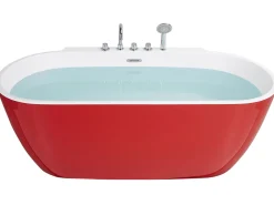 Beliani Kylpyamme Vapaasti Seisova Punainen 170 X 80 Cm Rotso Fashion