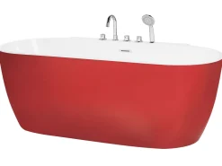 Beliani Kylpyamme Vapaasti Seisova Punainen 170 X 80 Cm Rotso Fashion