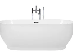 Beliani Kylpyamme Vapaasti Seisova Valkoinen 170 X 78 Cm Levera Cheap