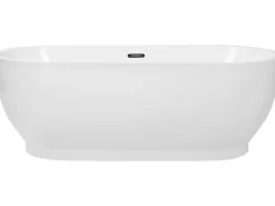 Beliani Kylpyamme Vapaasti Seisova Valkoinen 170 X 78 Cm Levera Cheap