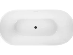 Beliani Kylpyamme Vapaasti Seisova Valkoinen 170 X 78 Cm Levera Cheap