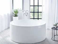 Beliani Kylpyamme Vapaasti Seisova Valkoinen 140 Cm Ibiza Outlet