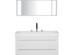 Beliani Kylpyhuoneen Kalusteet 3 Osaa Valkoinen Almeria Flash Sale