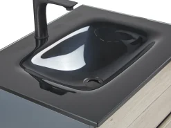 Beliani Kylpyhuoneen Kalusteet 3 Osaa Vaalea Puu/Harmaa 60 Cm Teruel Clearance