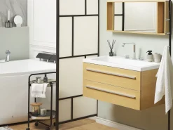 Beliani Kylpyhuoneen Kalusteet 3 Osaa Vaalea Puu Almeria Store