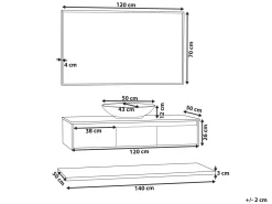 Beliani Kylpyhuoneen Kalusteet 4 Osaa Vihrea/Vaalea Puu Zaragoza Best Sale