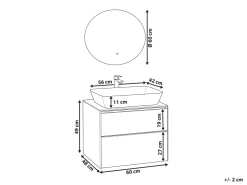 Beliani Kylpyhuoneen Kalusteet 3 Osaa Valkoinen Manzon Cheap