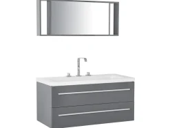 Beliani Kylpyhuoneen Kalusteet 3 Osaa Harmaa Almeria Sale