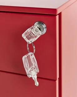 Beliani Laatikosto Metalli 3 Laatikkoa Punainen Bolsena Sale