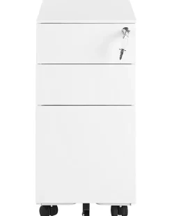 Beliani Laatikosto Metalli 3 Laatikkoa Valkoinen Bolsena New