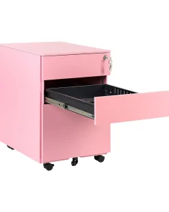 Beliani Laatikosto Teras 3 Laatikkoa Vaaleanpunainen Cami Best Sale