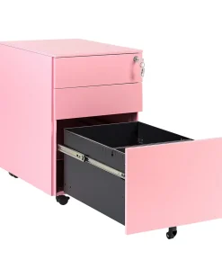 Beliani Laatikosto Teras 3 Laatikkoa Vaaleanpunainen Cami Best Sale