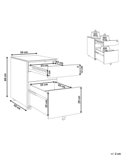 Beliani Laatikosto Teras 3 Laatikkoa Vaaleanpunainen Cami Best Sale