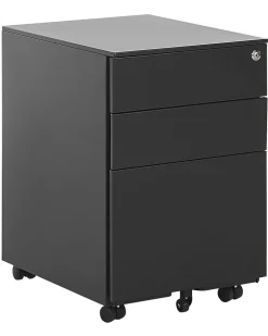 Beliani Laatikosto Teras 3 Laatikkoa Musta Cami Flash Sale