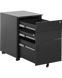 Beliani Laatikosto Teras 3 Laatikkoa Musta Cami Flash Sale