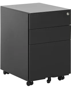 Beliani Laatikosto Teras 3 Laatikkoa Musta Cami Flash Sale