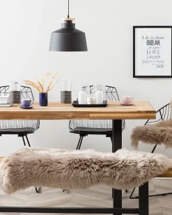 Beliani Lampaantalja Ruskea Uluru Fashion