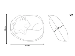 Beliani Lasten Tyyny 2Kpl 50 X 40 Cm Harmaa Dhanbad Sale