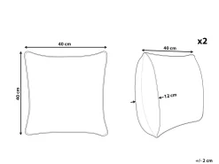 Beliani Lasten Tyyny 2Kpl 40 X 40 Cm Keltainen Radzkot Online