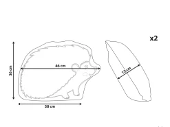 Beliani Lasten Tyyny 2Kpl 46 X 36 Cm Ruskea Benagulru Best