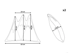 Beliani Lasten Tyyny 2Kpl 60 X 50 Cm Vihrea/Musta Indore Fashion