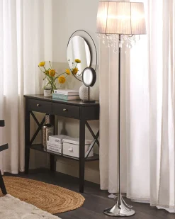 Beliani Lattiavalaisin 3 Polttimoa Metalli Vaaleanharmaa Evans Best Sale