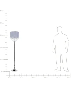 Beliani Lattiavalaisin 3 Polttimoa Metalli Vaaleanharmaa Evans Best Sale