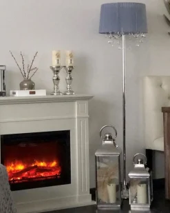 Beliani Lattiavalaisin 3 Polttimoa Metalli Vaaleanharmaa Evans Best Sale