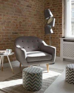 Beliani Lattiavalaisin 3 Polttimoa Metalli Harmaa Rio Grande Sale