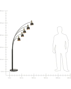 Beliani Lattiavalaisin 5 Polttimoa Rauta Musta Anbesa Best Sale