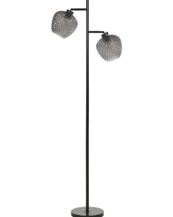 Beliani Lattiavalaisin 2 Polttimoa Lasi Harmaa Sherry Clearance