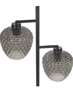 Beliani Lattiavalaisin 2 Polttimoa Lasi Harmaa Sherry Clearance