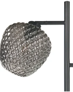 Beliani Lattiavalaisin 2 Polttimoa Lasi Harmaa Sherry Clearance