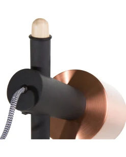 Beliani Lattiavalaisin 2 Polttimoa Tammi Musta Owens Discount