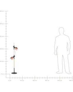 Beliani Lattiavalaisin 2 Polttimoa Tammi Musta Owens Discount