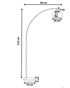 Beliani Lattiavalaisin Metalli Hopea Paroo Outlet