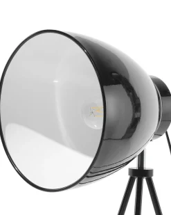 Beliani Lattiavalaisin Metalli Musta Tamega Clearance