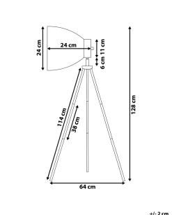 Beliani Lattiavalaisin Metalli Musta Tamega Clearance