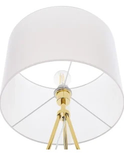 Beliani Lattiavalaisin Metalli Valkoinen/Kulta Vistula Discount