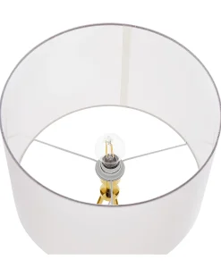 Beliani Lattiavalaisin Metalli Valkoinen/Kulta Vistula Discount