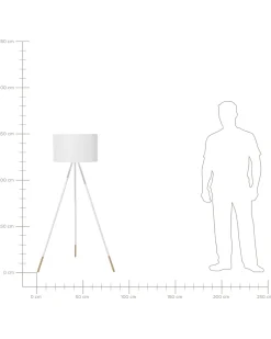 Beliani Lattiavalaisin Metalli Valkoinen Tobol Fashion